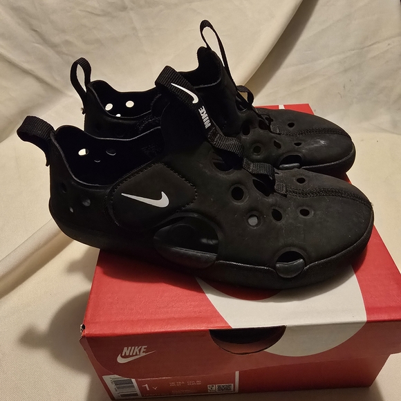 Nike Other - Nike Kids Black Slip-On Water Shoes with White Swoosh